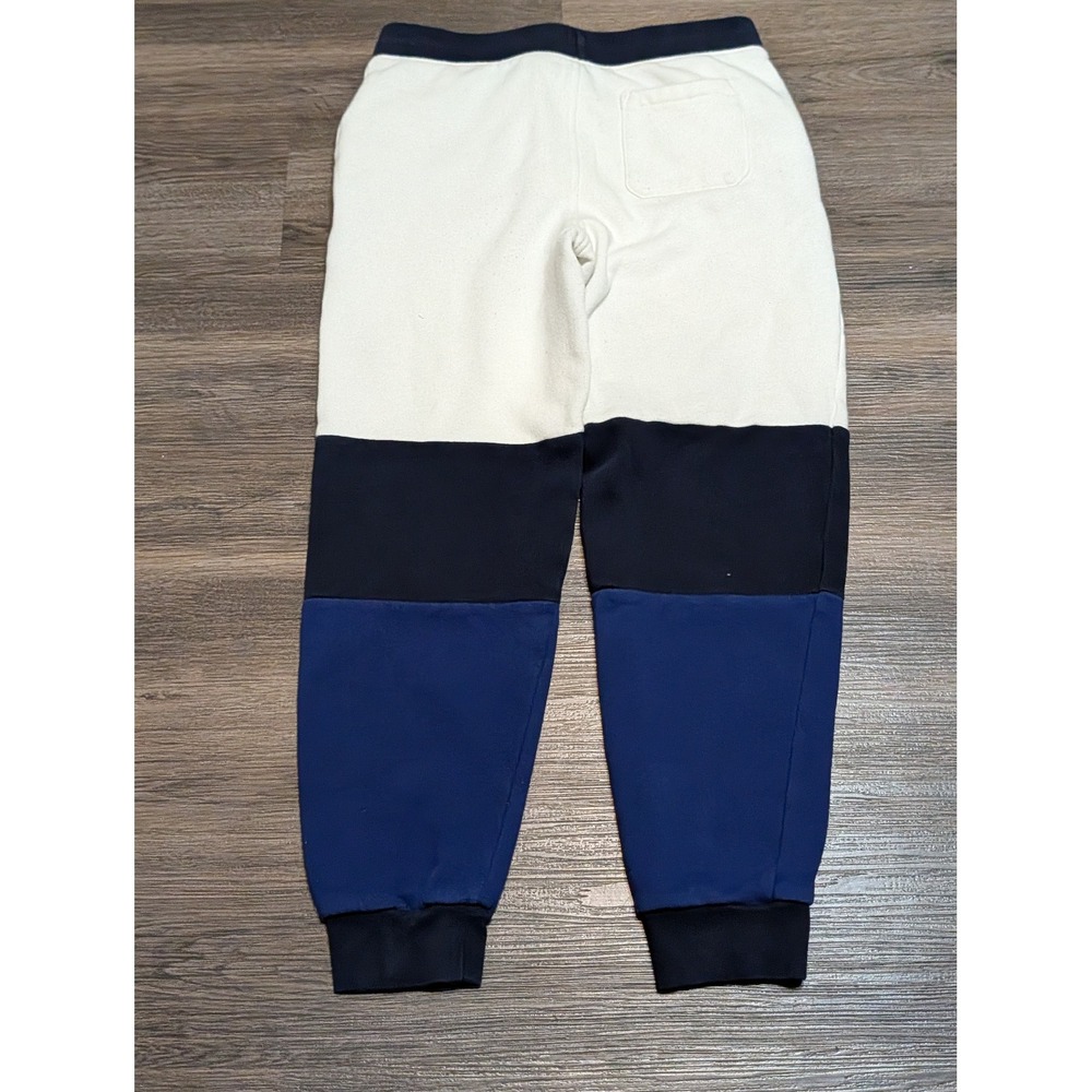 Polo Ralph Lauren Boys L 14-16 Colorblock Sweatpants Joggers White Blue Navy - Picture 6 of 6